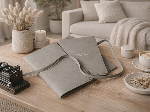 Vanity Book in soft touch con borsetta coordinata